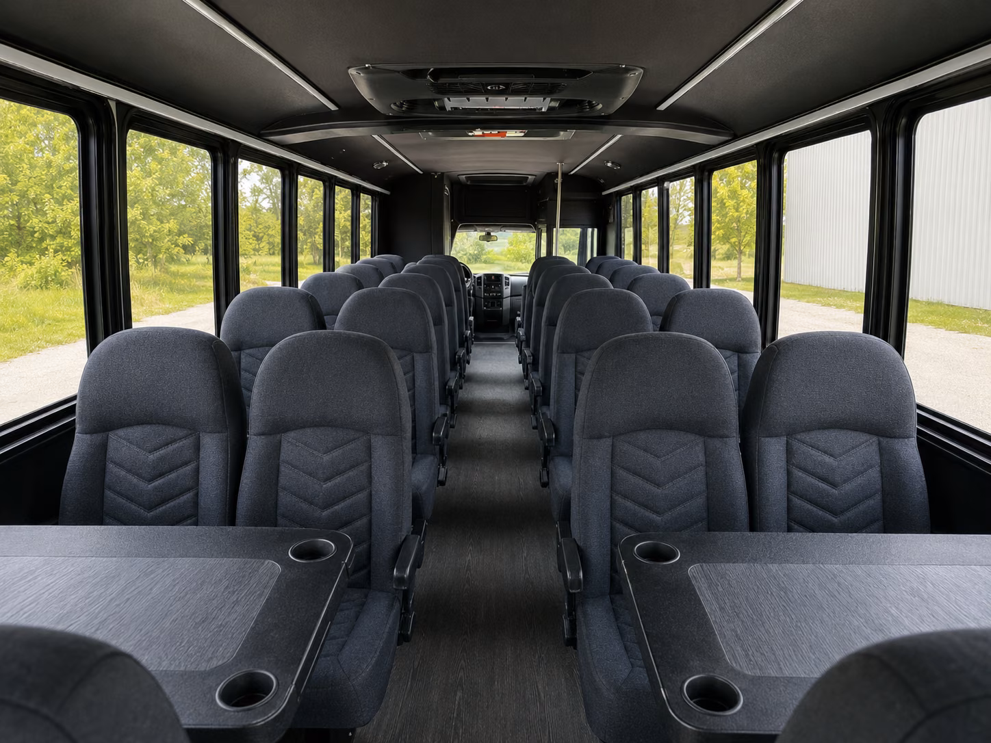 edison 15 passenger minibus inside