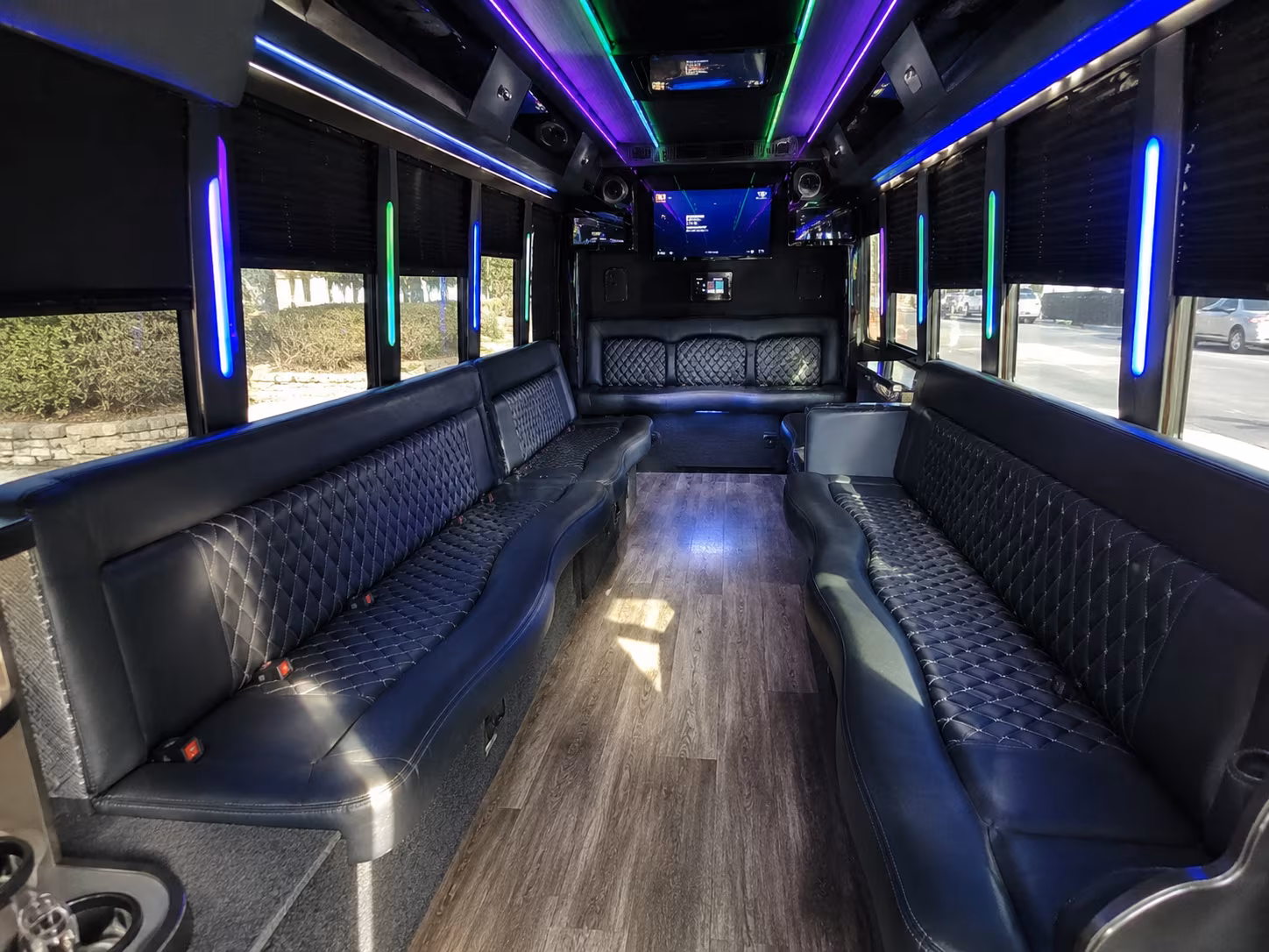 edison 15 passenger party bus interior