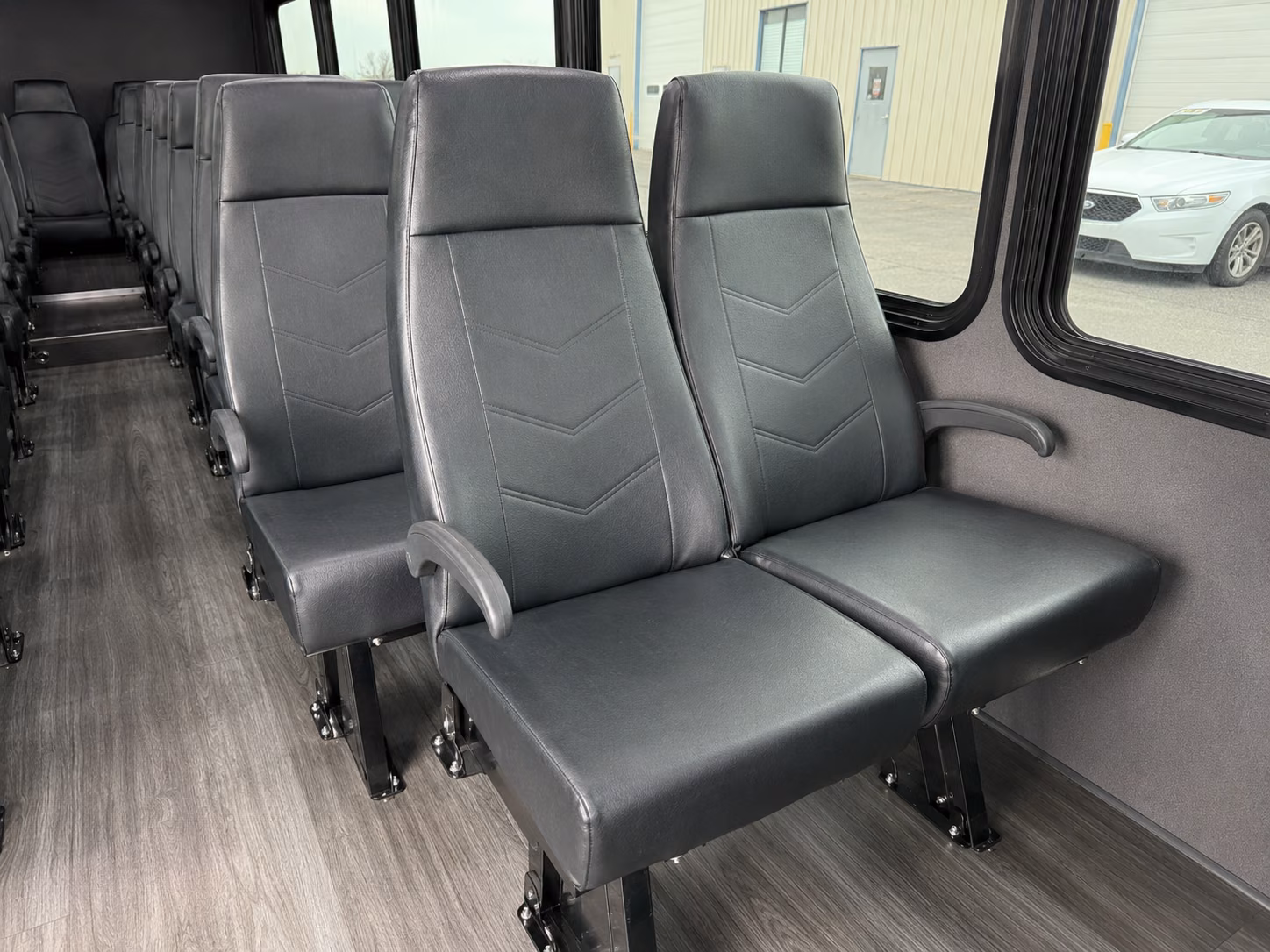 edison 18 passenger minibus inside