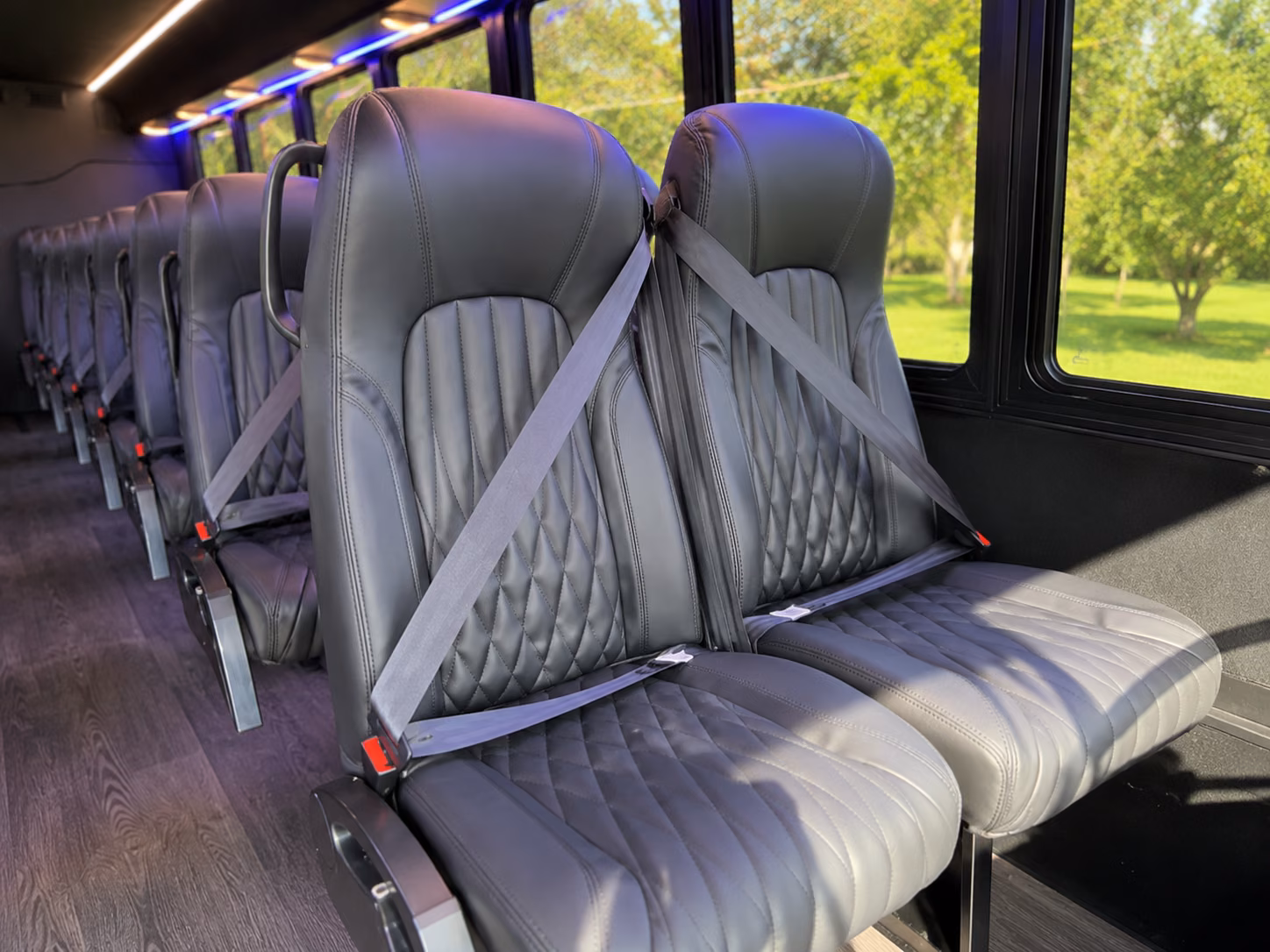 edison 20 passenger minibus inside