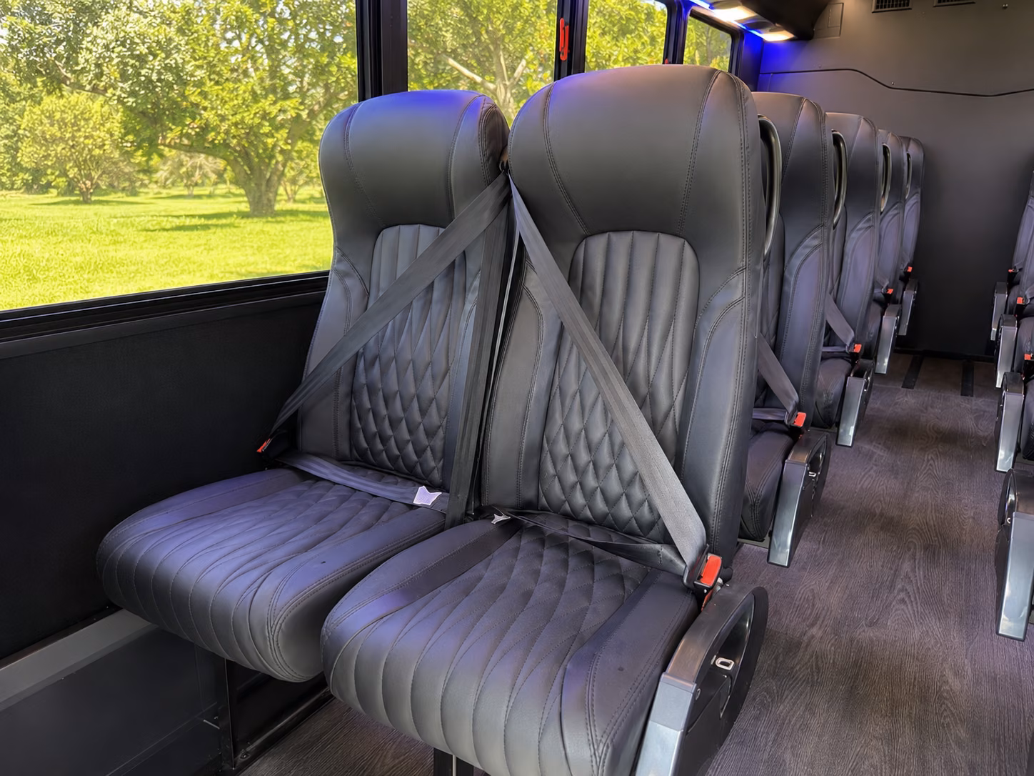 edison 20 passenger minibus interior