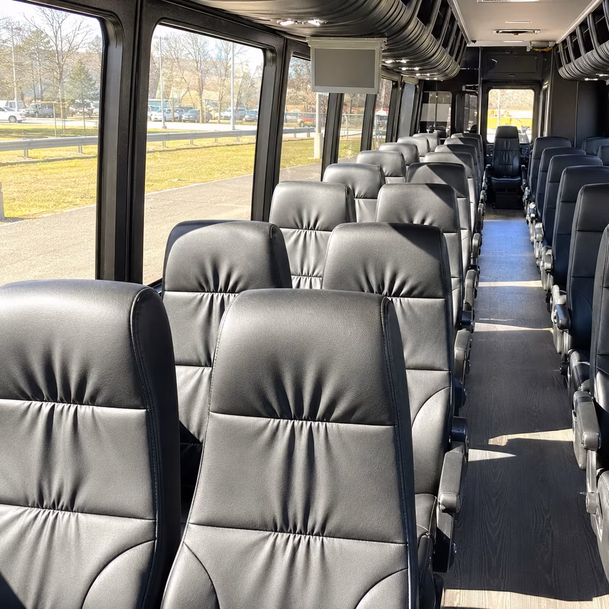 edison 25 passenger minibus inside