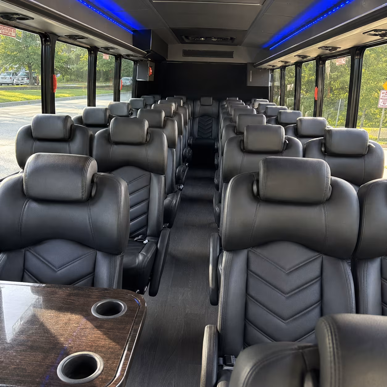 edison 25 passenger minibus interior