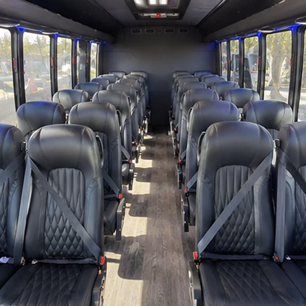 edison 30 passenger minibus inside