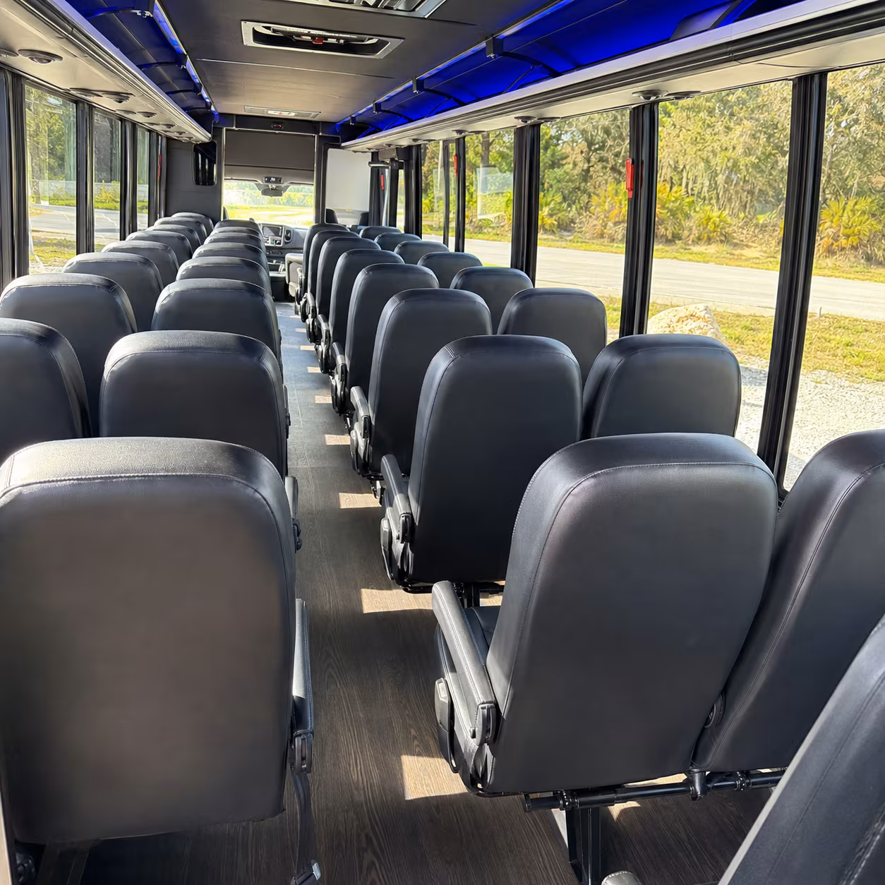 edison 30 passenger minibus interior
