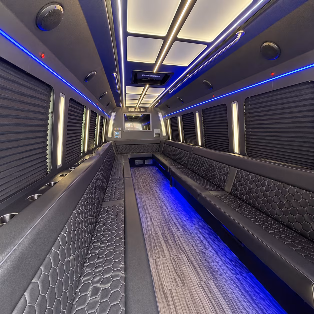 edison 30 passenger party bus interior