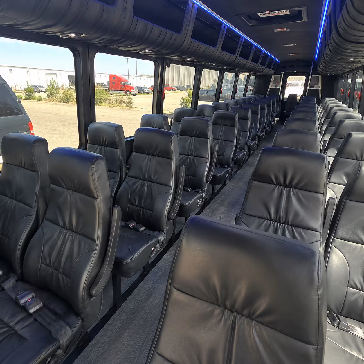 edison 35 passenger minibus inside
