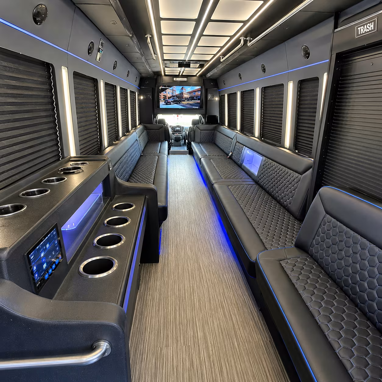 edison party bus rentals inside